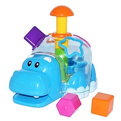 Wishtime Animal Hippo Shape Sorter Kids Activity Learning Toddler Action Block Toy