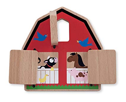 Melissa & Doug Peek-a-Boo Barn Wooden Baby and Toddler Toy