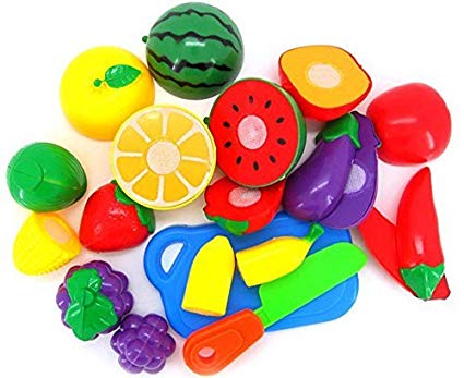 Usstore 1Set Cutting Fruit Vegetable Pretend Play Children Kid Educational Toy Gift