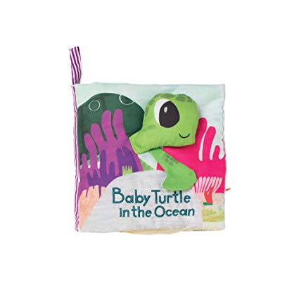 Manhattan Toy What's Outside Sea-Themed Soft Baby Activity Book with Rattle